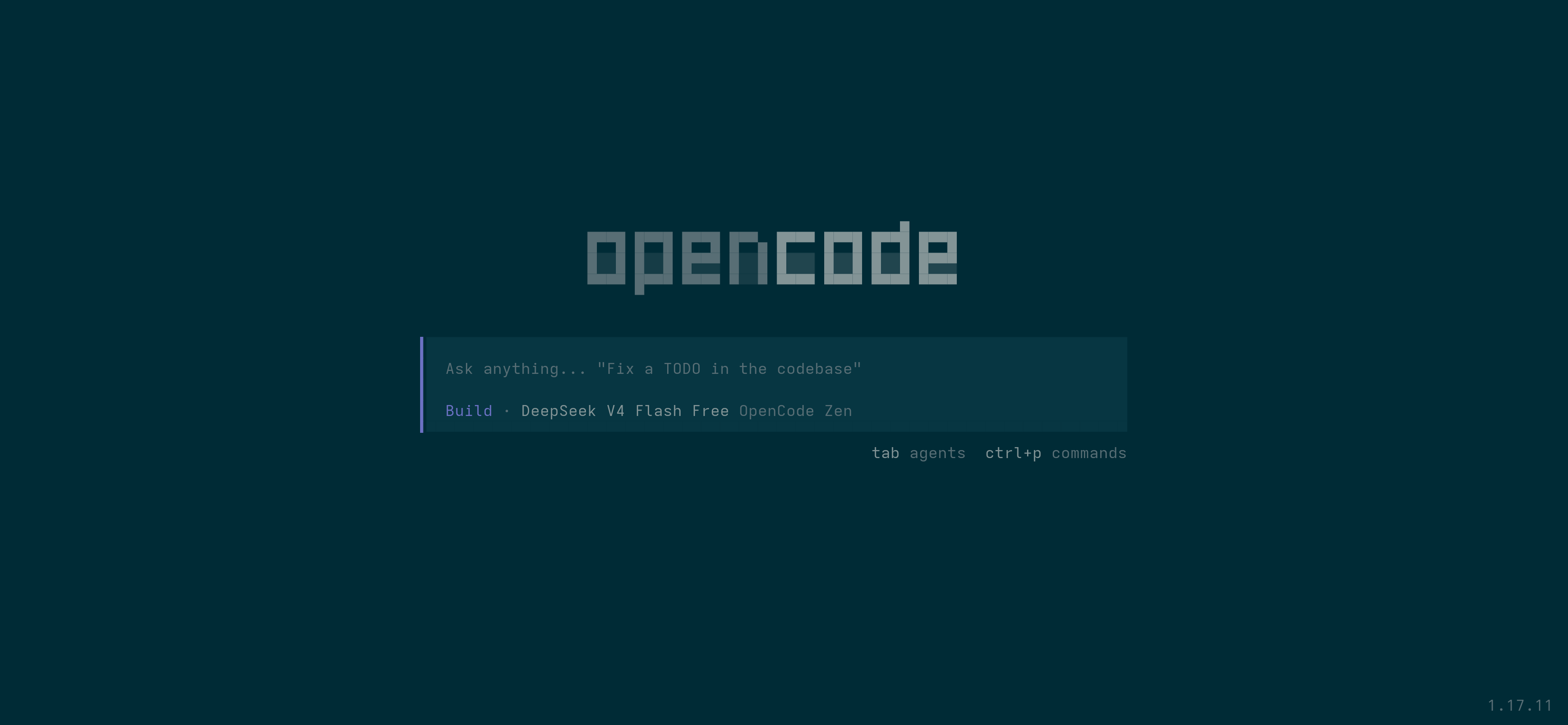 OpenCode CLI/TUI screenshot